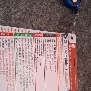 Emergency Medical ID Card with Orange Accent